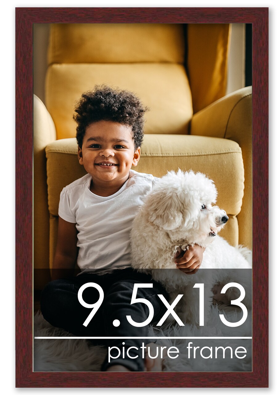 Photo Size Minimalist Brown Picture Frame - UV Acrylic, Foam Board Backing, Hanging Hardware